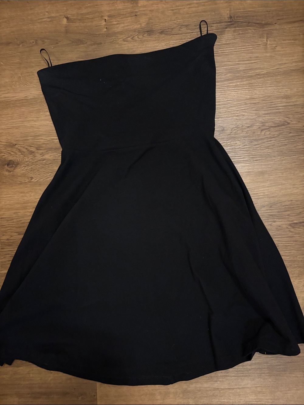 Classic Black Strapless A-line Dress